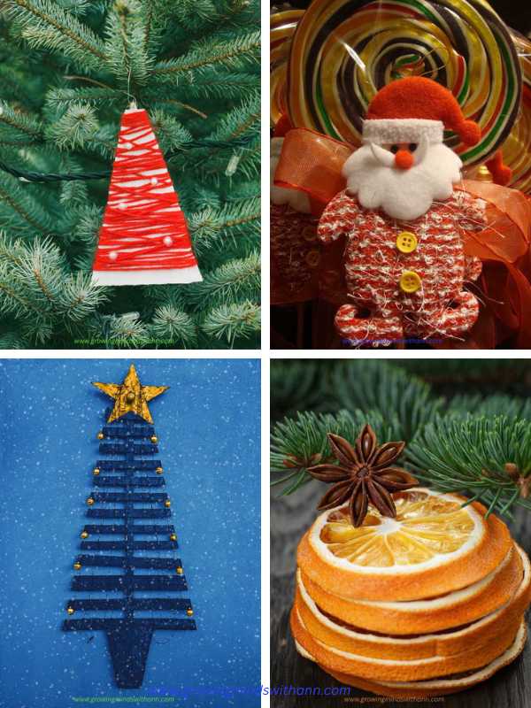 Picture-of-knitted-Santa-popsicle-chrismas-tree-dried-slice-orange-ornament-in-10-easy-DIY-Chrismas-ornaments-for-kids