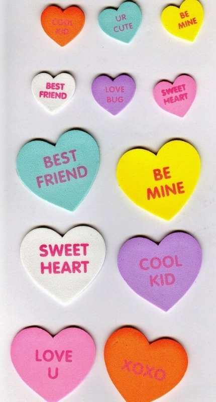 Heart-sticker-collage-made-of-different-colours-in-fun-and-easy-valentine-craft-for-kids