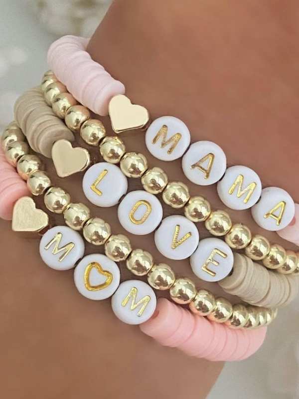 Bracelets-made-of-beads-with-letters-of-mama-love-and-mom-on-the-center-in-creative-mother's-day-gift-ideas-you-can-make-and-sell.