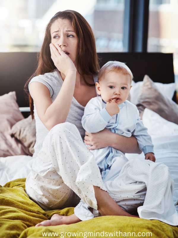 Mom-with-infant-on-the-bed-affirmations-that-strengthen-moms-daily.