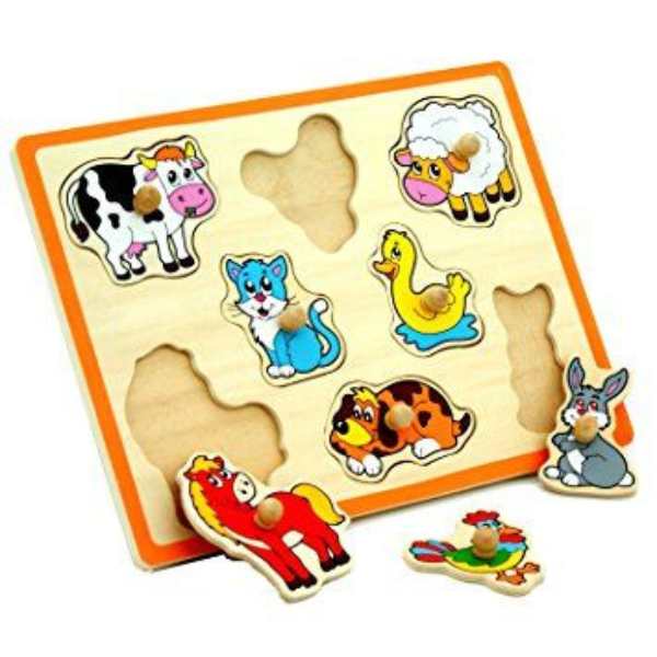 Puzzle-containing-different-farm-animals-in-best-educational-toys-for-toddlers-and-preschoolers.