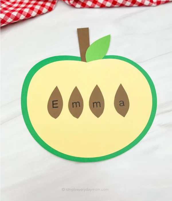 Yellow-apple-name-craft.