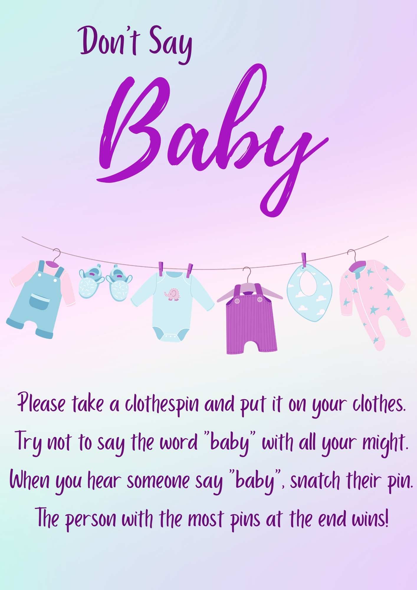 Don't-say-baby-game-in-funny-baby-shower-games. 