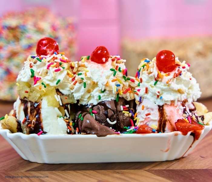 A-plate-containing-Ice-cream-sundae.