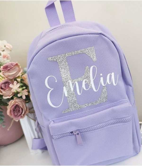 Purple-backpack-written-Emilia-in-non-toy-gift-ideas-for-elementary-kids.