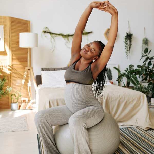 Mom-streching-her-body-in-peaceful-morning-routine-every-moms-needs.