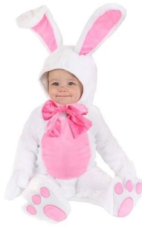 Baby-dressed-white-baby-bunny-costume-in-baby's-first-halloween-costume-ideas.