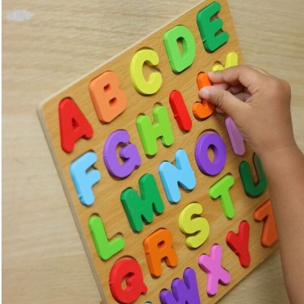 Hand-playing-alphabet-game-in-Fun-Ways-To-Teach -the-alphabet-To-Preschoolers.