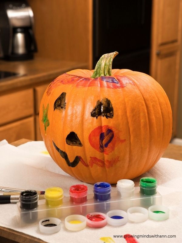 Painted-monster-pumpkin-in-pumpkin-painting-ideas-for-kids.