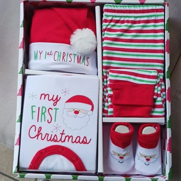 Baby's-first-Christmas-outfit-in-a-box-in-Christmas-traditions-to-start-with-your-baby