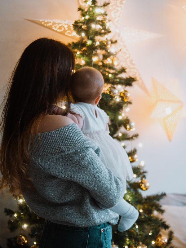 Mom-and-baby-watching-christmas-light-in-Christmas-traditions-to-start-with-your-baby.