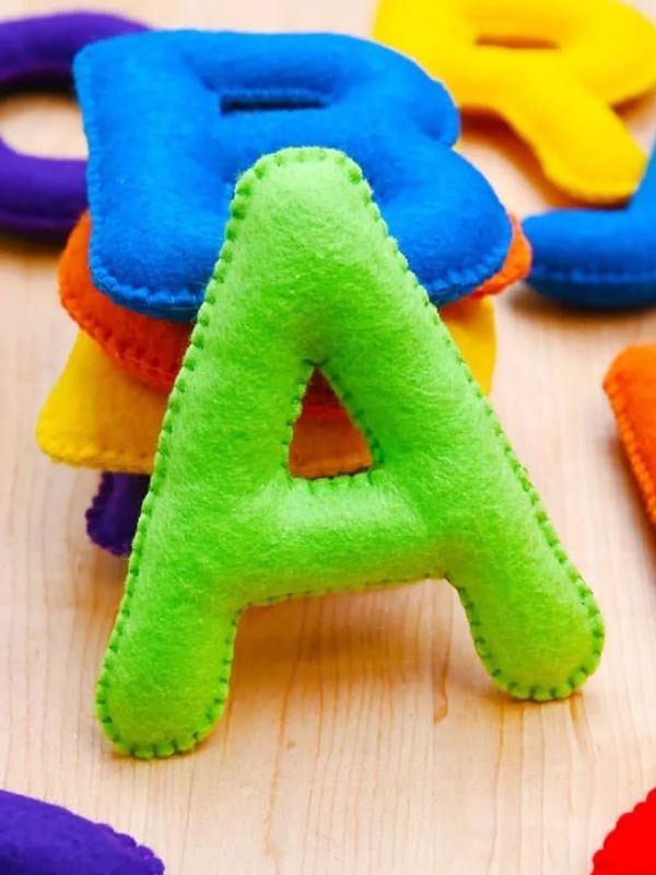 Green-felt-letter-A
