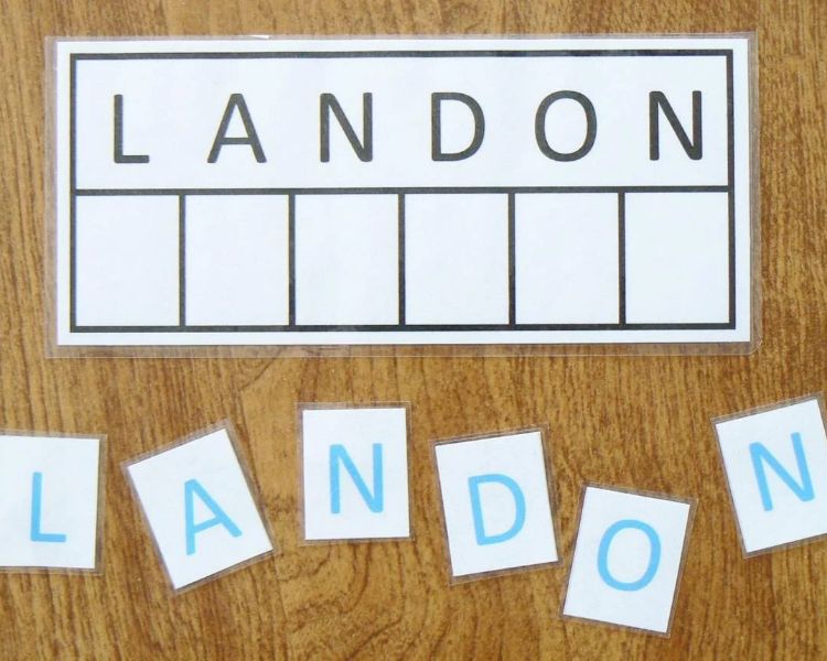 Landon-name-puzzle-in-name-activities-for-preschoolers.